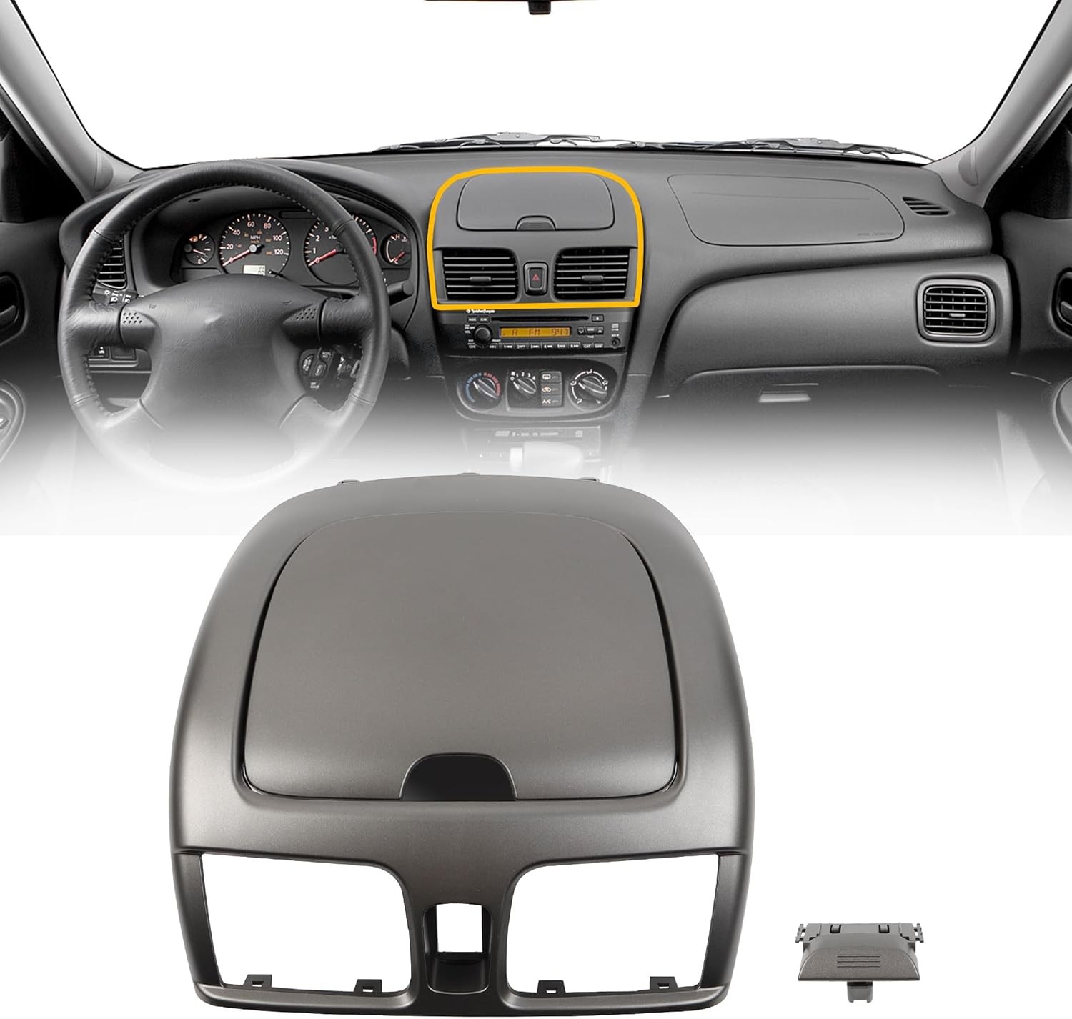 AC Outlet Air Vent Panel for 2000-2006 Nissan Sentra Gray Cubby Storage