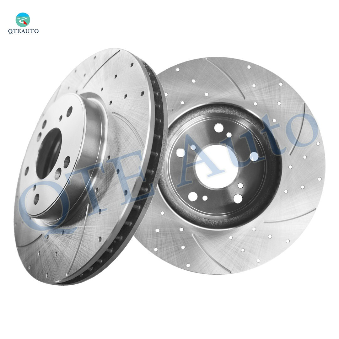 Front 293mm Drilled Slotted Brake Disc Rotors For 2013-2022 Honda Accord