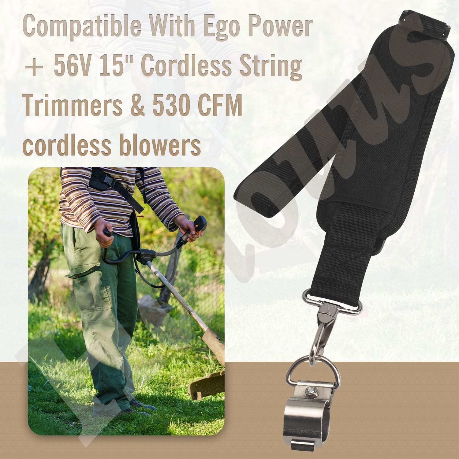 Universal Shoulder Strap Trimmer Blower Straps Strap/Weed Eater Blacd