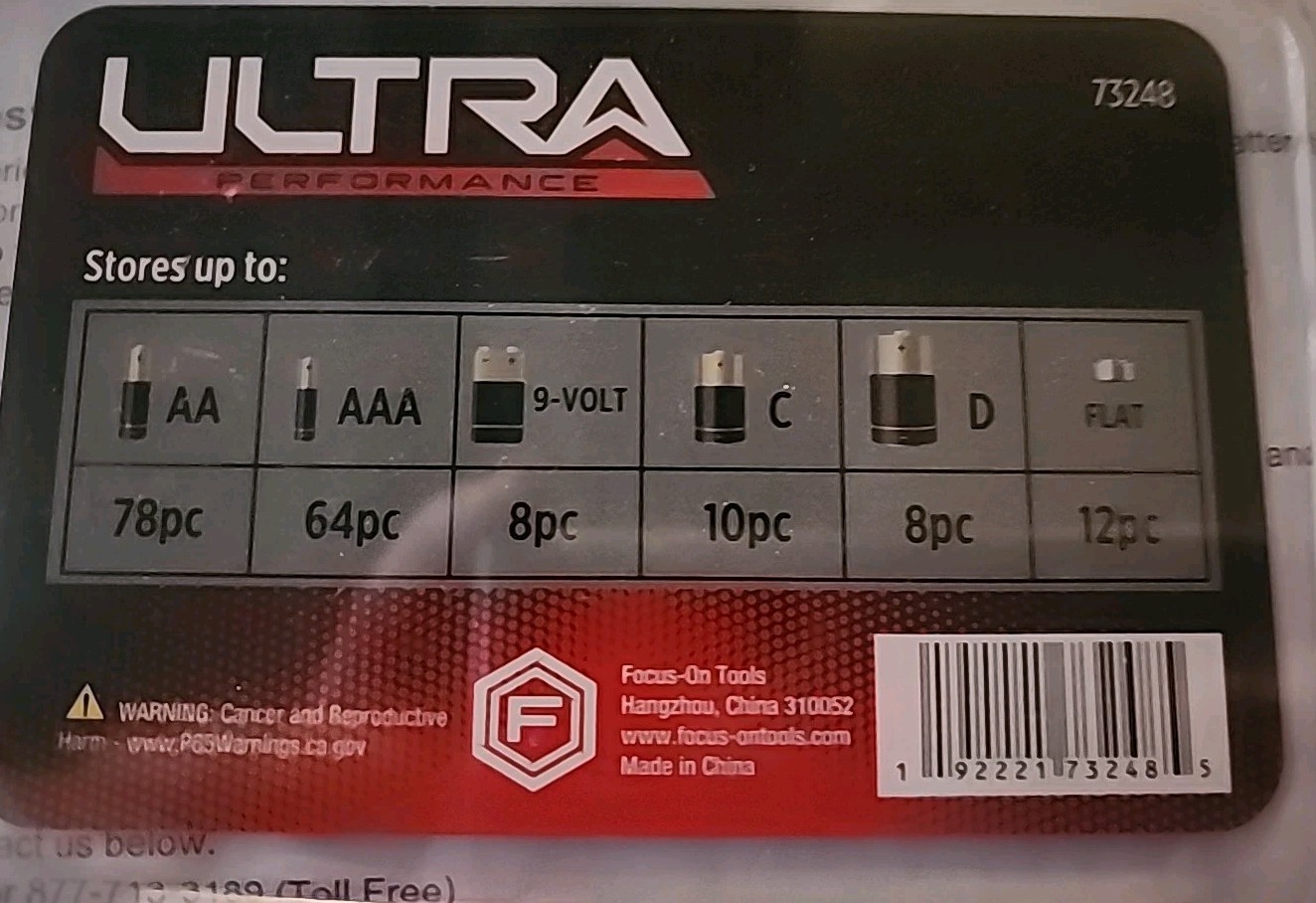 ULTRA Performance Battery Organizer Storage Case w/ Battery Tester T13
