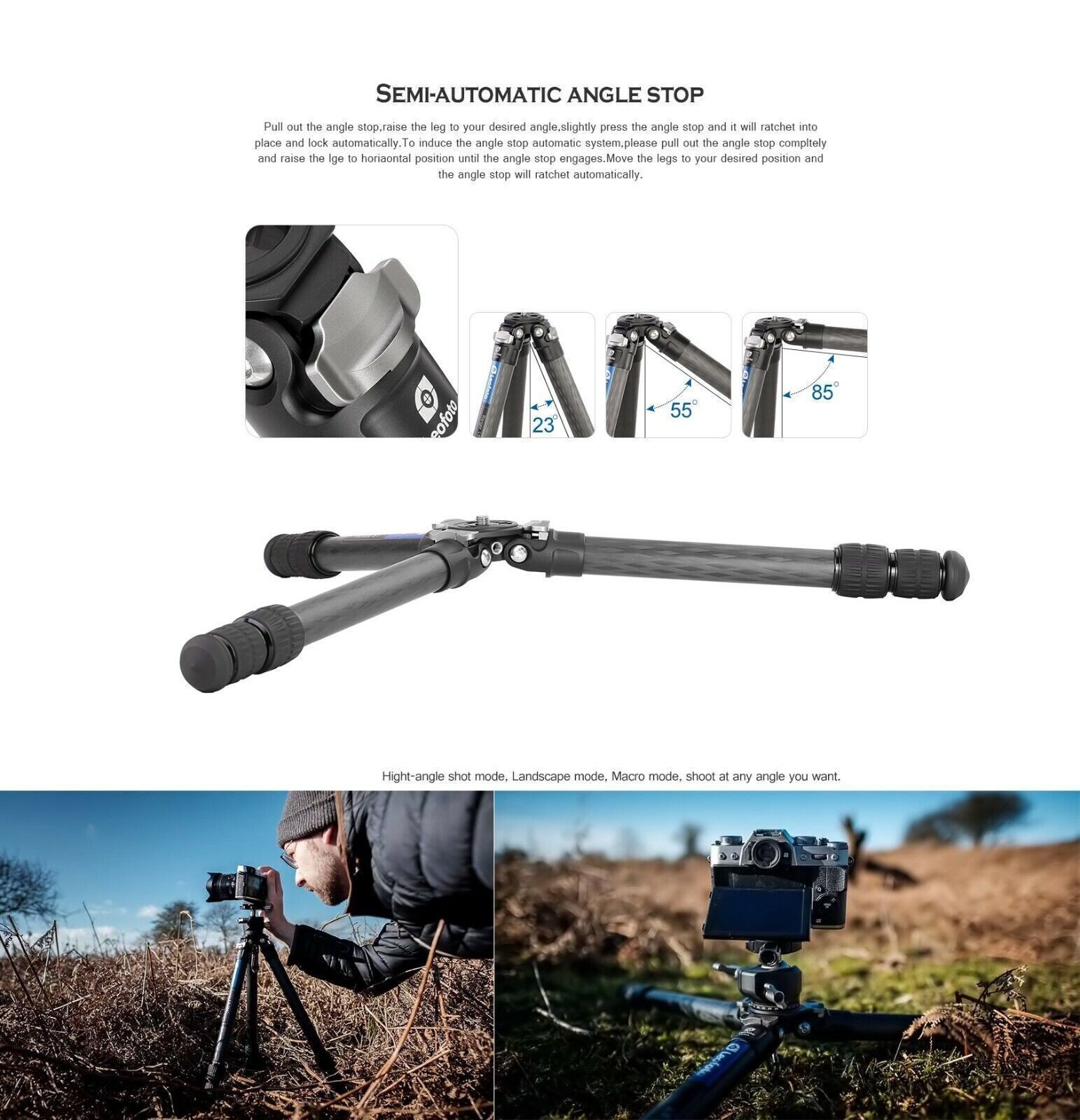 Leofoto Tripod LS-253CM Professional Carbon Fiber with LH-30 Ball Head