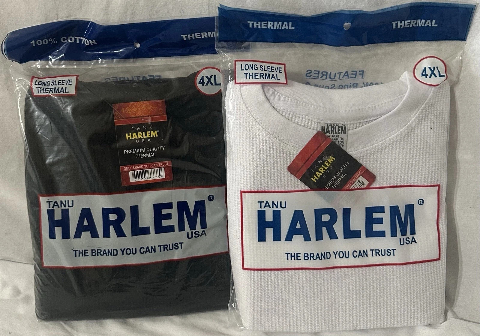 Thermal Men’s Shirts Harlem Long Sleeve – Size M (1 Black + 1 White) | $29.99