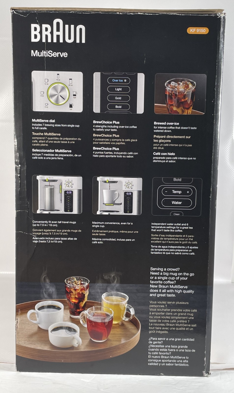 Braun KF9150 MultiServe Programmable Coffee Maker Iced Coffee Hot Water EUC