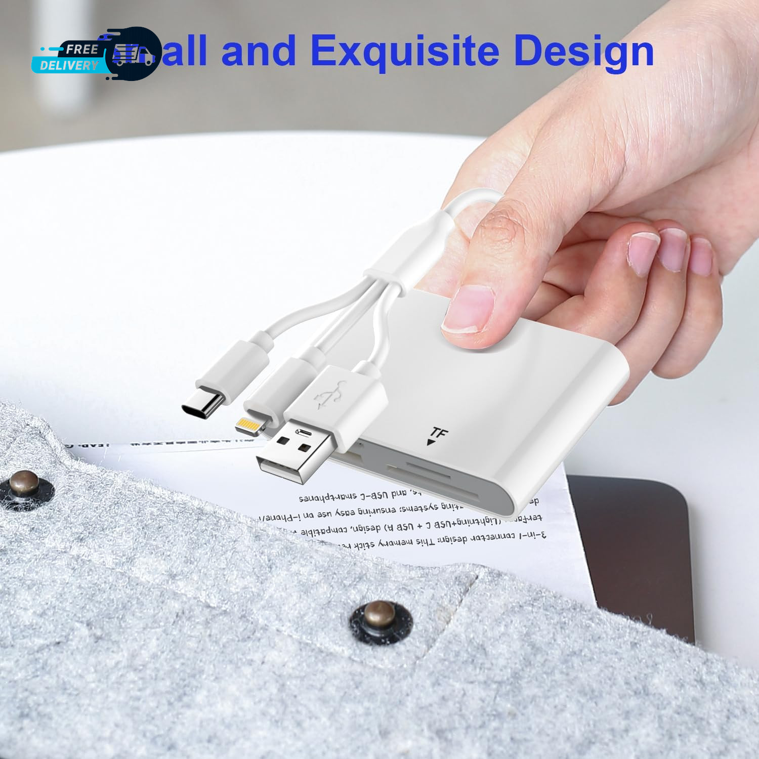 Memory Stick Pro Duo Adapter for Iphone/Android/Pc, 4 in 1 SD/TF/MS/XD Picture