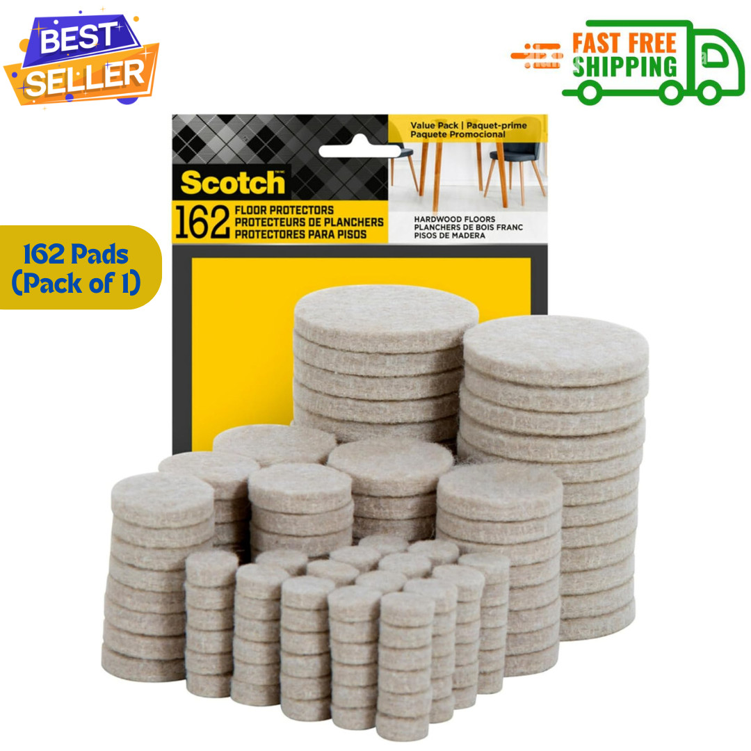 162 Hardwood Floor Protectors Table Felt Feet Pads Furniture Chair Leg Sliders..