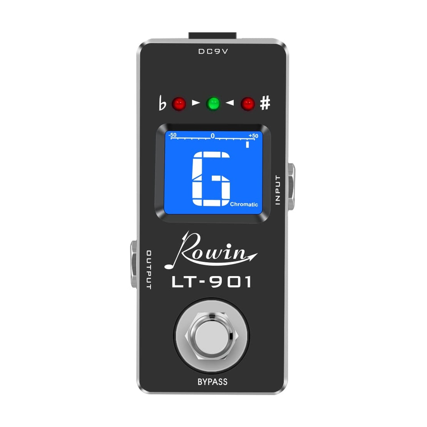 Rowin Guitar Tuner Pedal High Precision Chromatic Tuner with LCD Display for ...