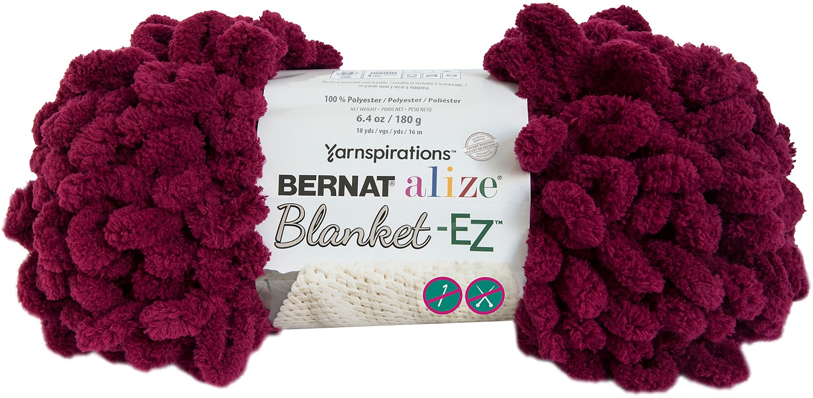 Bernat Alize Blanket-EZ Yarn-Burgundy - 161037-37017