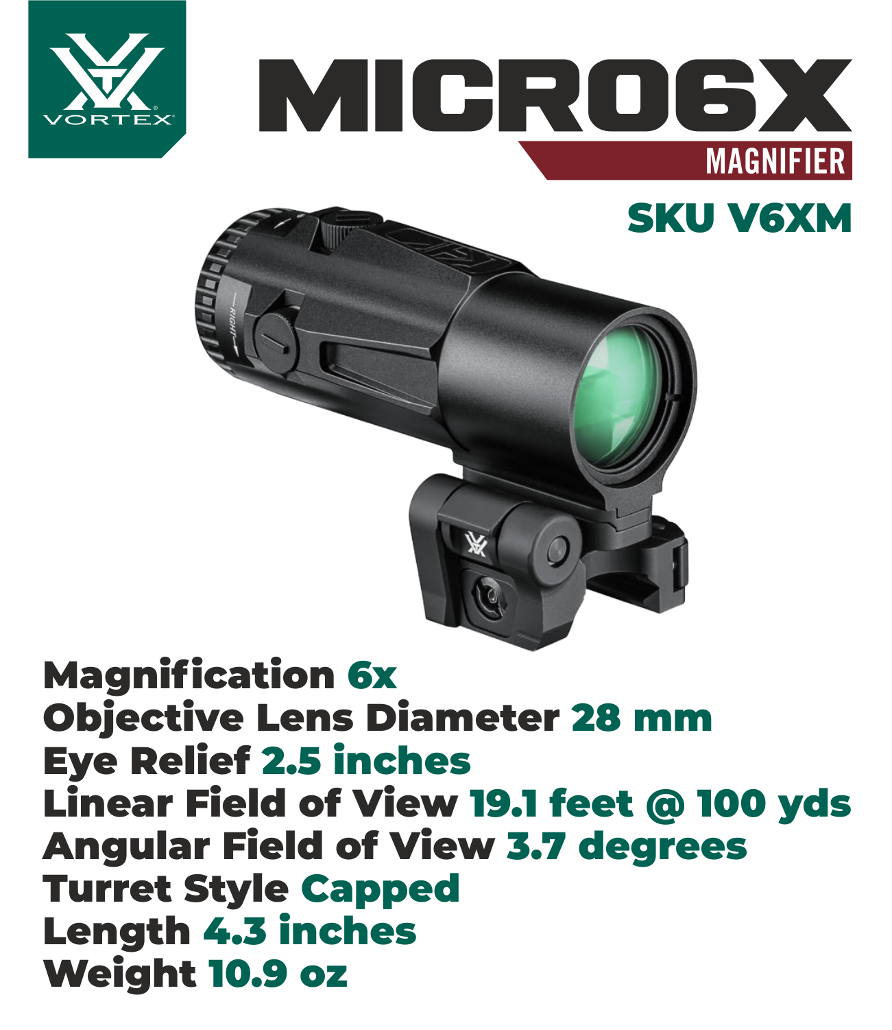 Vortex Optics Strikefire II Red/Green Dot Scope w/ 6x Magnifier & CD Hat Bundle