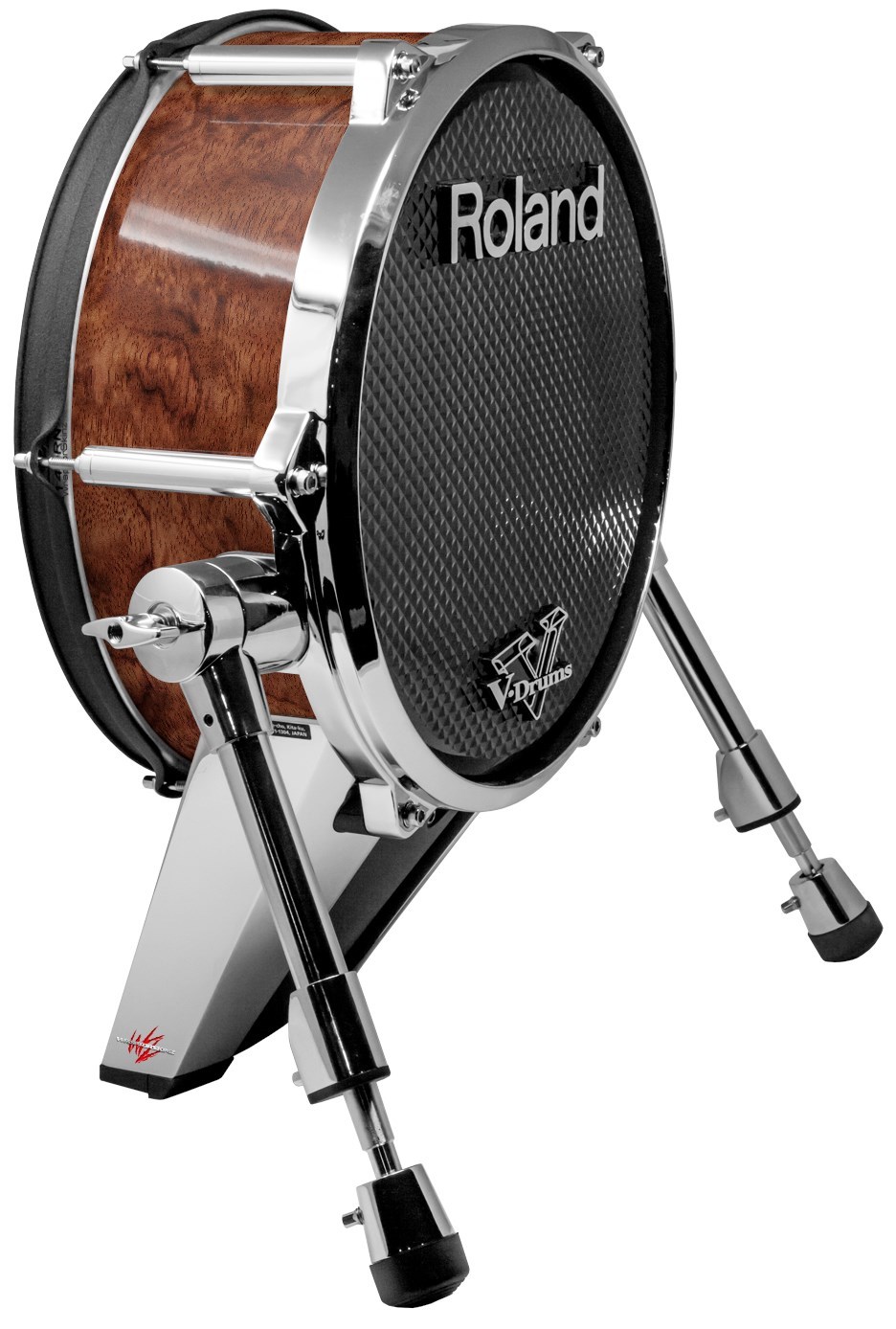 Skin Shell Wrap for Roland V-Drum KD140 Kick Drum Exotic Wood Waterfall Bubinga