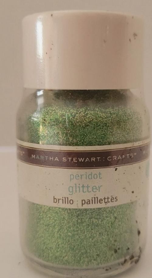 Martha Stewart Crafts Peridot Glitter 1.5 oz Sealed Jar Green