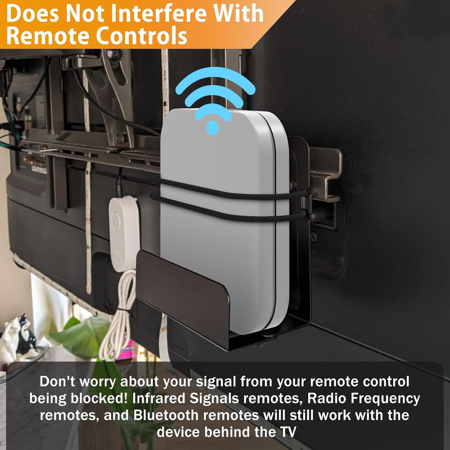 Cable Box Mount, Modem Mount, Adjustable Cable Box Wall Mount Bracket for Small