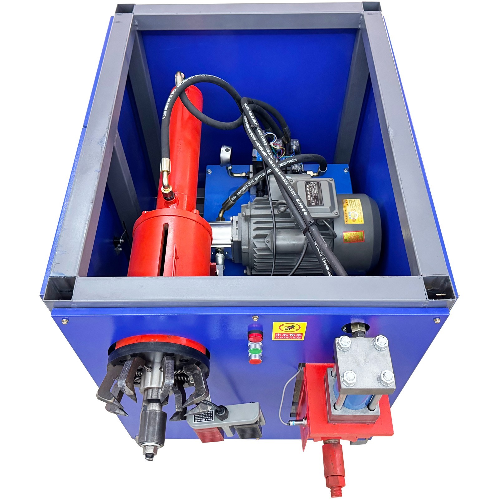 220V 1PH 4KW Stator Copper Wire Pulling Machine 8-Claw Single Head Hydraulic