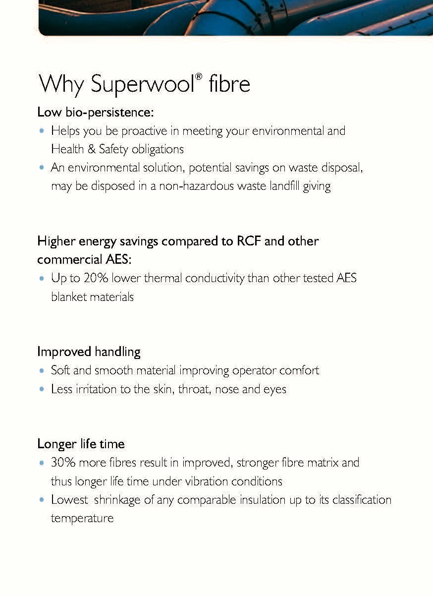 2" SuperWool Plus 12x24" Ceramic Fiber Blanket ALTERNATIVE Thermal Ceramic 2192F