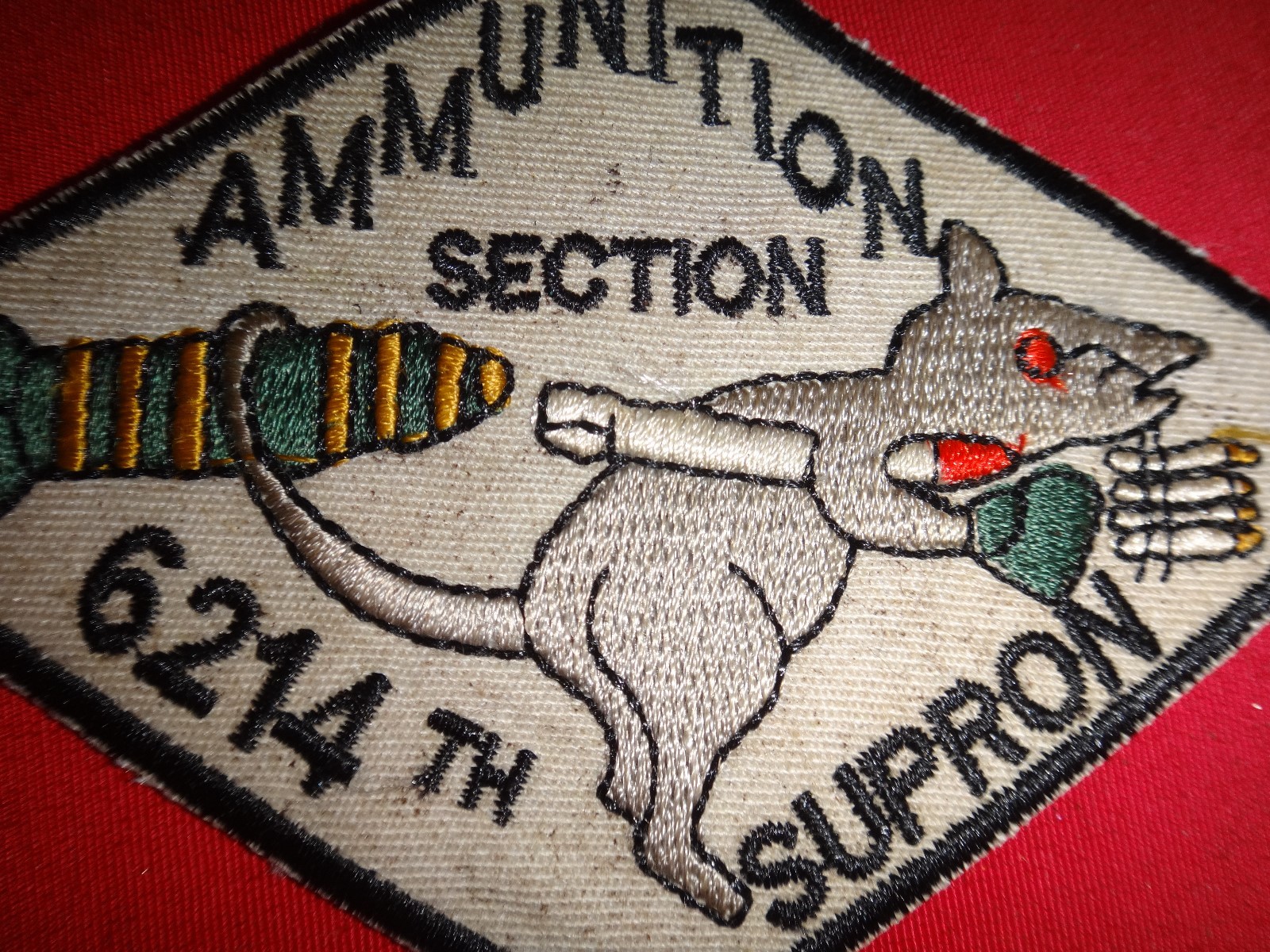 Vietnam War Patch USAF 6214th Support Squadron AMMUNITION Section