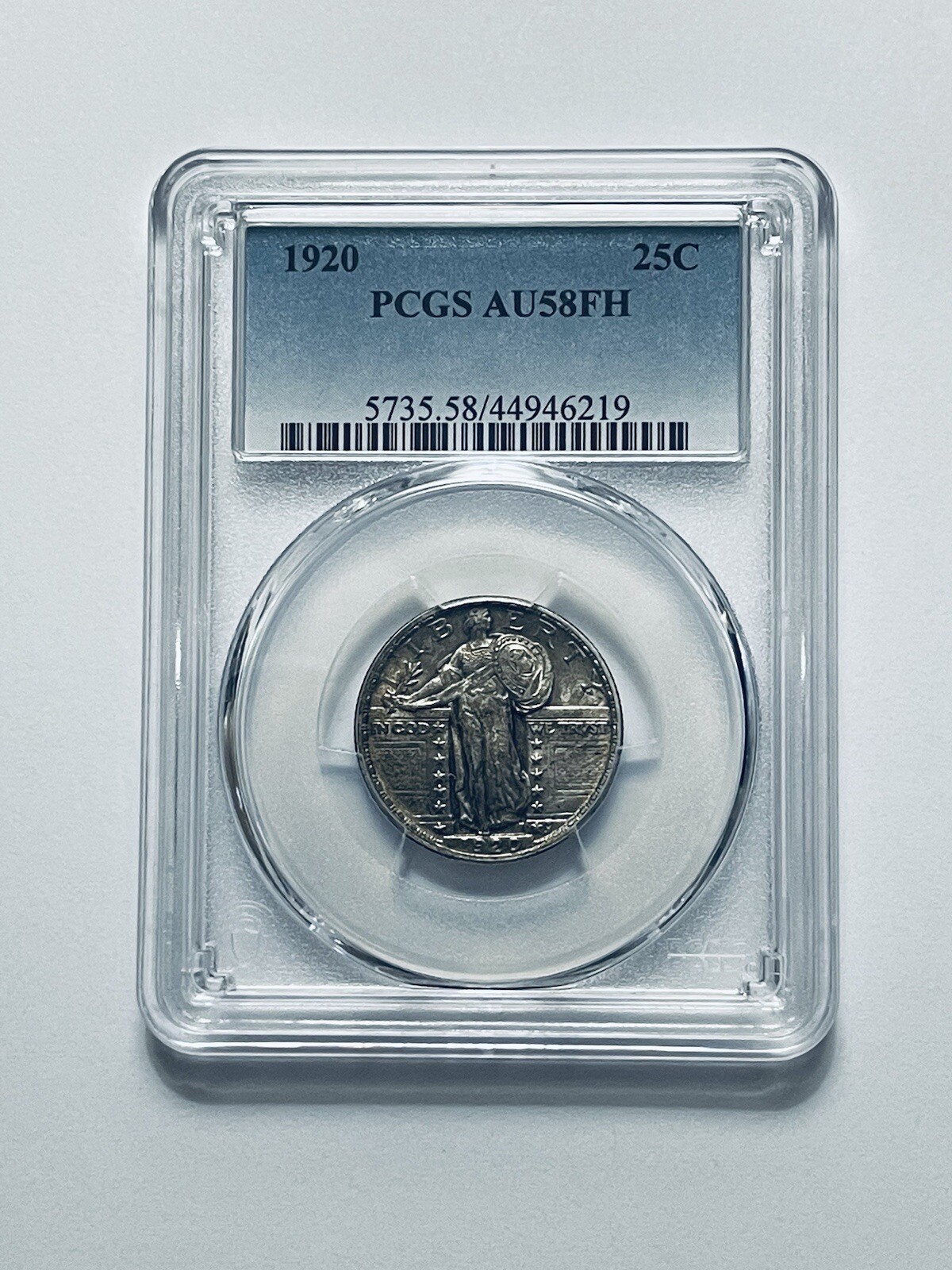1920 Standing Liberty Quarter PCGS AU58FH