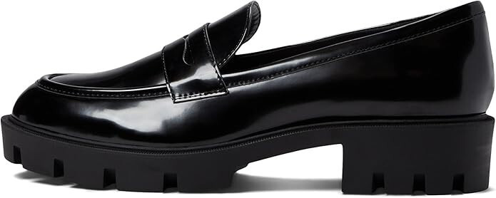 Nine West Women's Maibel Patent Slip-on Penny Loafers, Black Size 12M