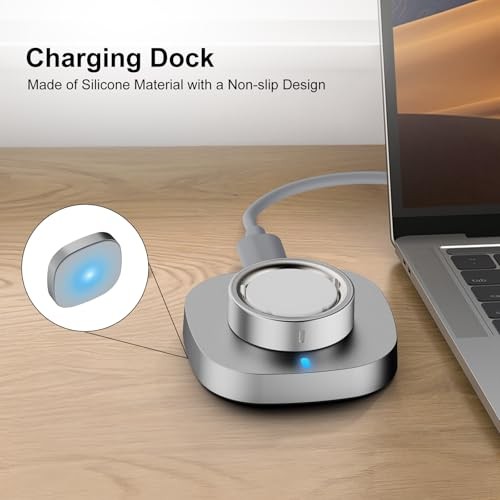 Charger Compatible with Aura-Ring Gen 4, Charging Dock with USB-C Cable Size 8