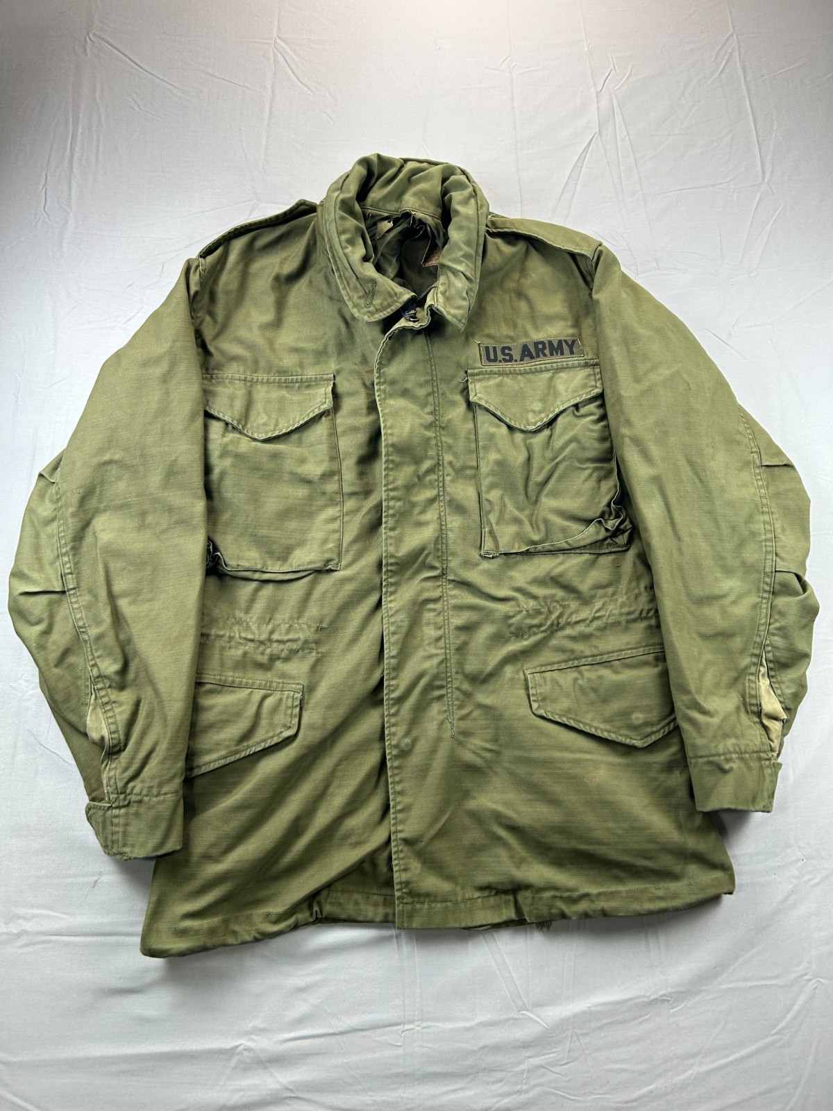 Vintage M65 Jacket XS Regular 60s Field Sateen OG 107 Zip up Hooded