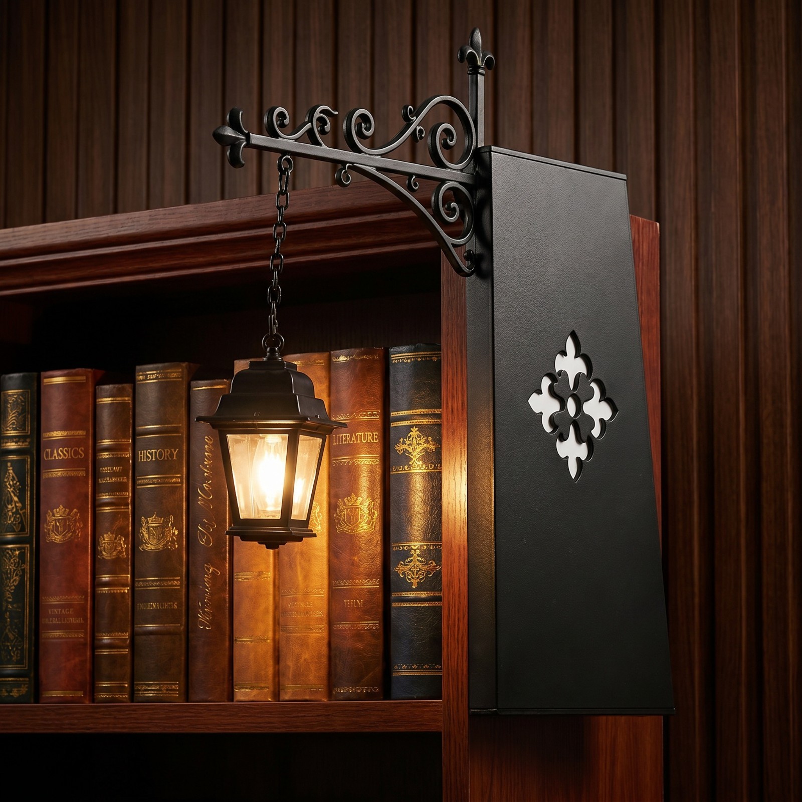 Mini Library Lantern Bookshelf Lamp Book Shelf Lighting Decor Night Light