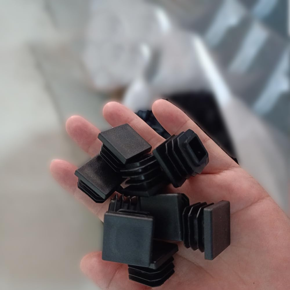 16 Pack Square Plastic Plugs,1" Inch Insert End Caps for Square Tubing Post，B...