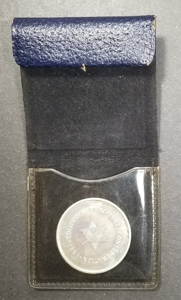 1867-1967 Canada Confederation Centennial .925 Silver Medal Lightly Toned