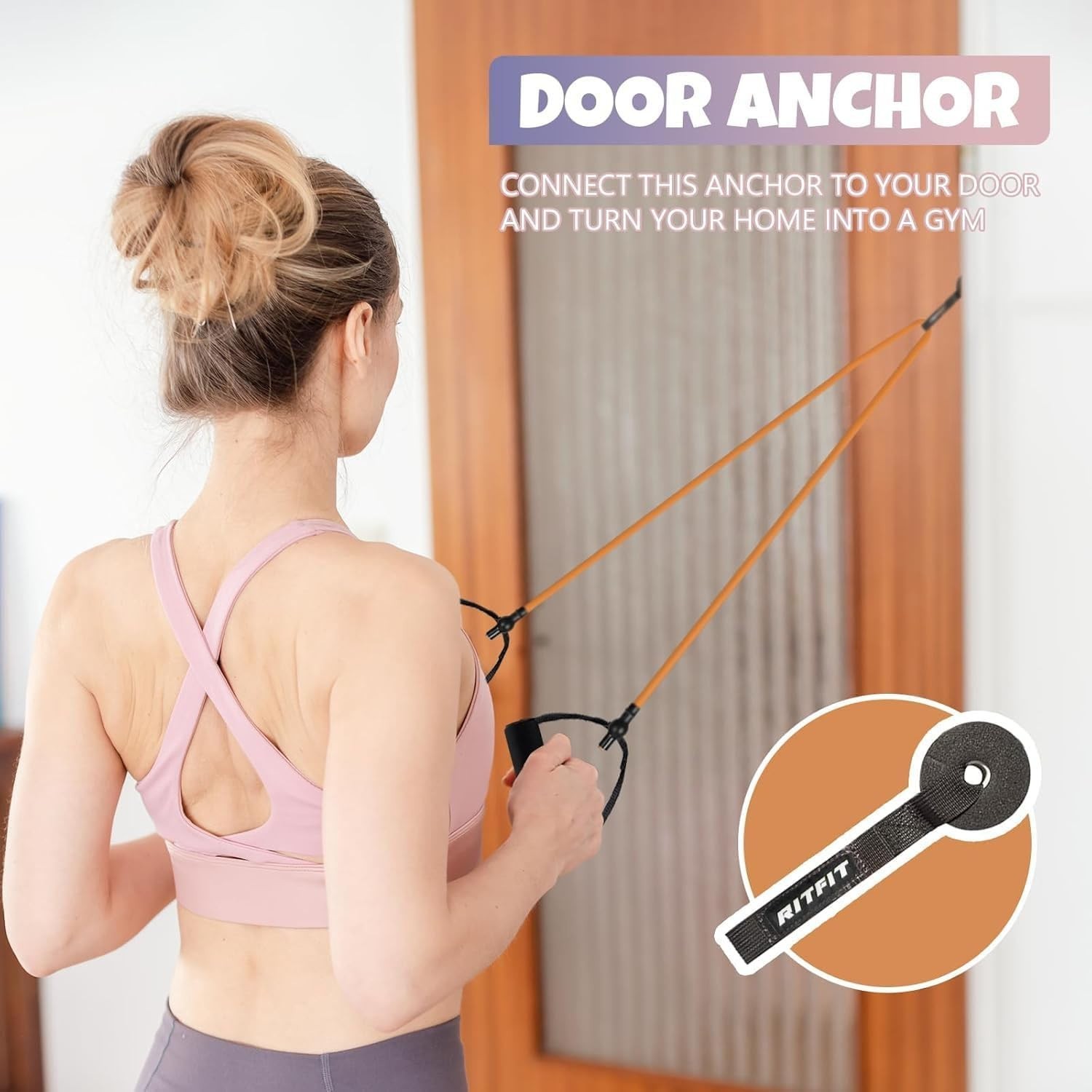 Single Resistance Exercise Band with Comfortable Handles - Ideal for Physical...
