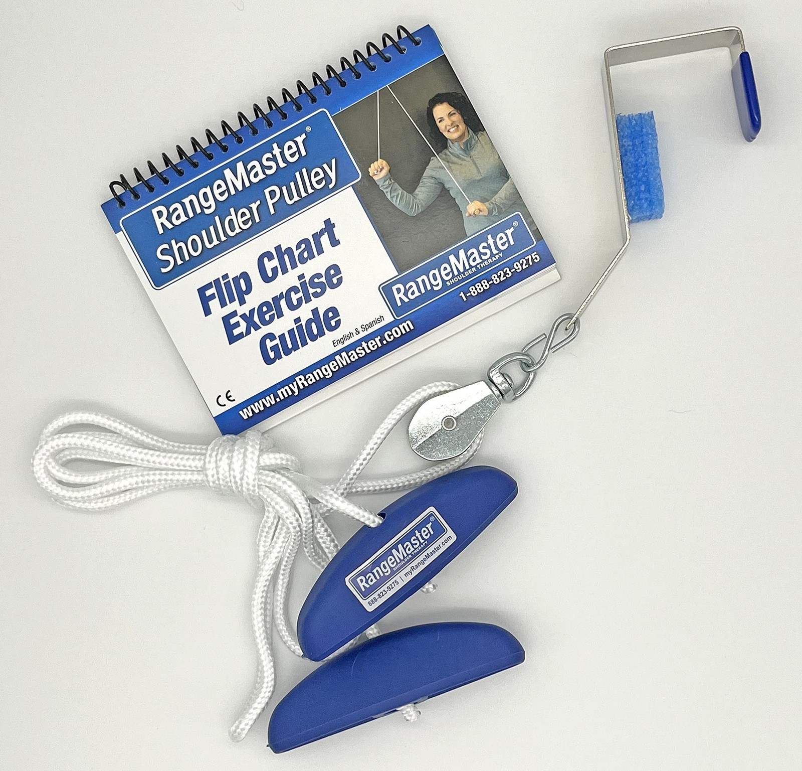 RangeMaster Molded Rubber Handle Shoulder Pulley │ Physical Therapy Tool &