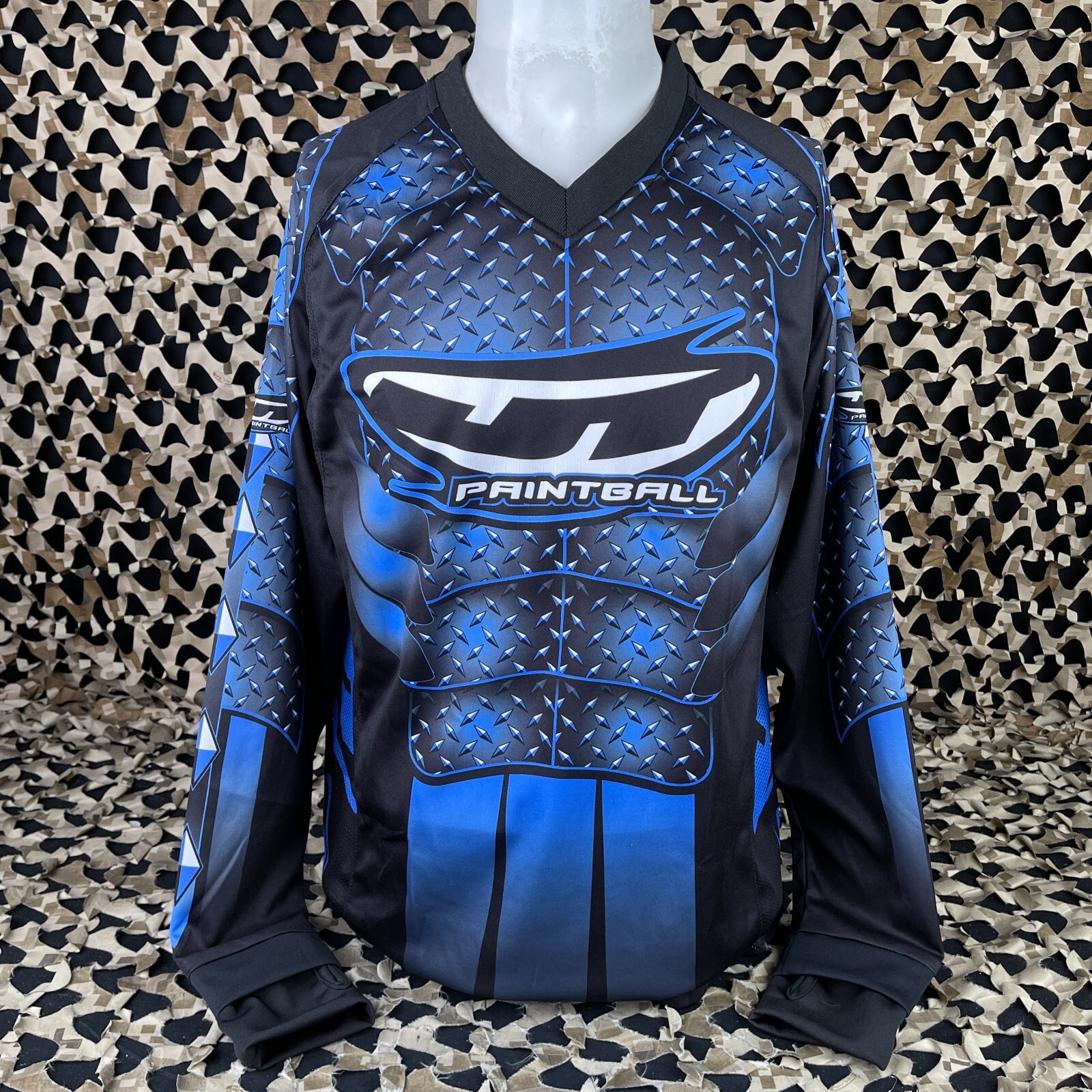 NEW JT Diamond Plate Paintball Jersey - Blue - X-Large