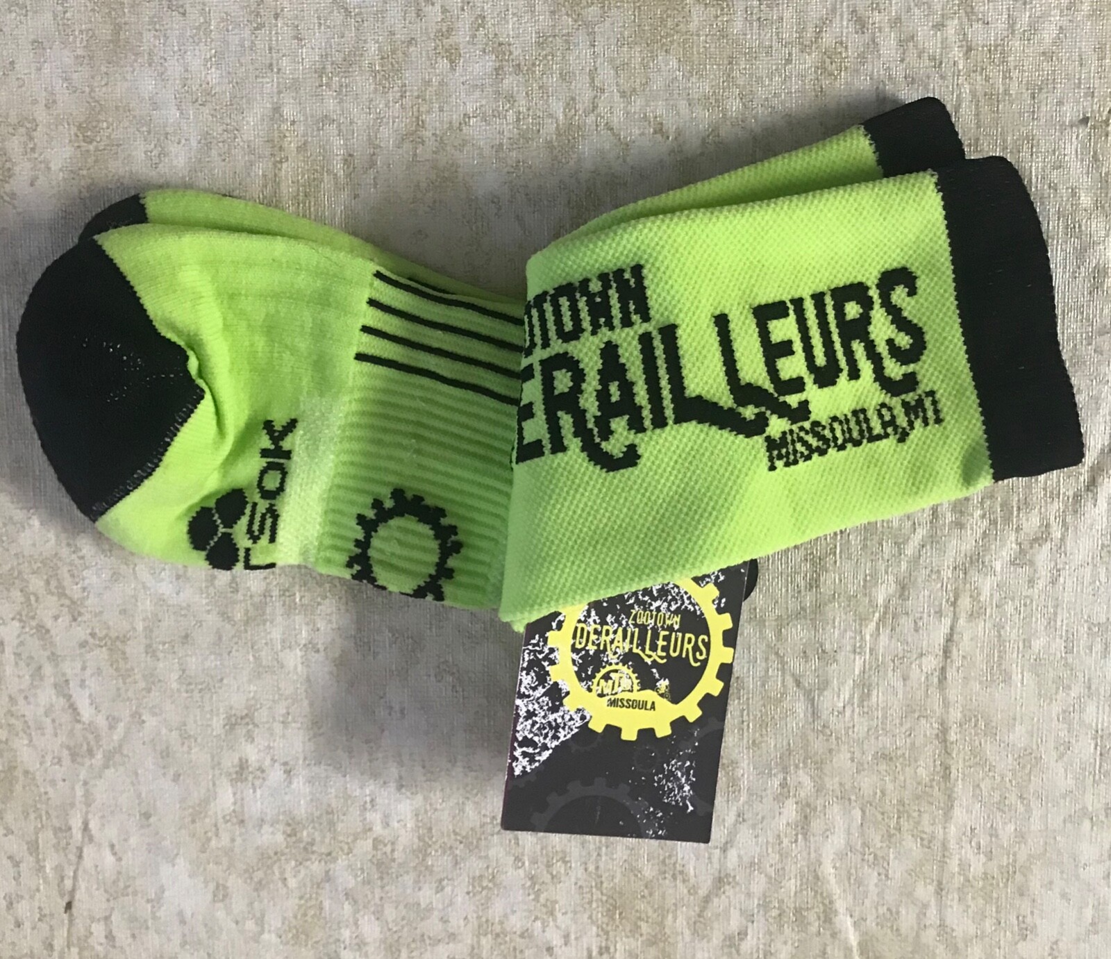 Cycling Socks, Green, Medium