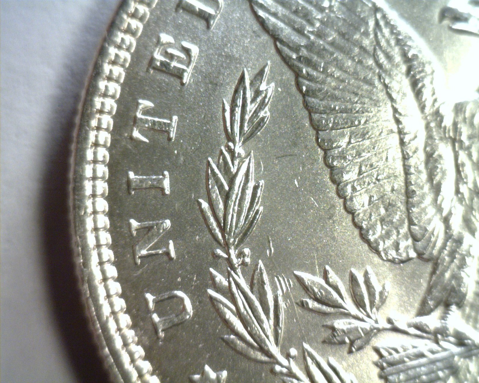 1897 MORGAN SILVER DOLLAR MISALIGNED DIE REVERSE NICE UNCIRCULATED NICE UNC.