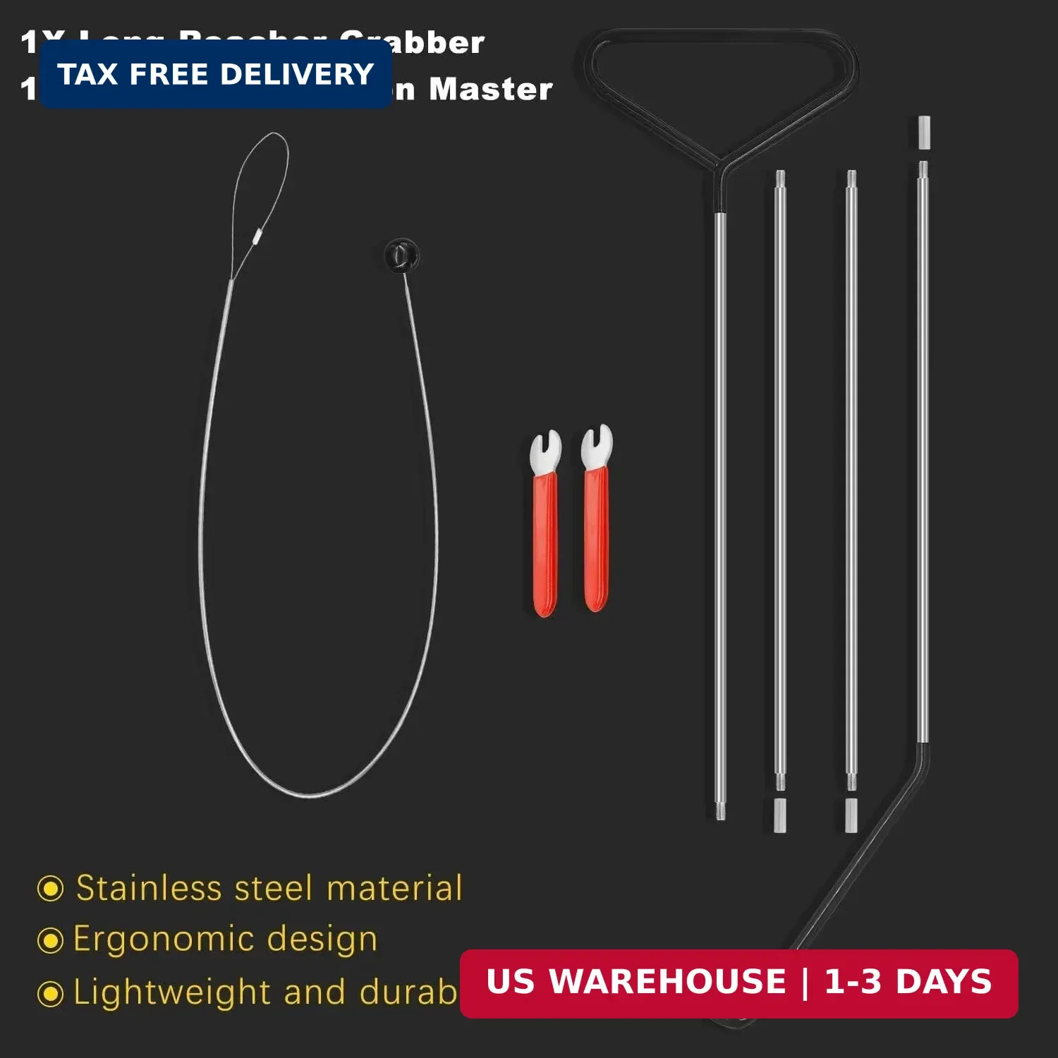 Long Reacher Grabber for Car Emergency Tool Heavy Duty Button Master