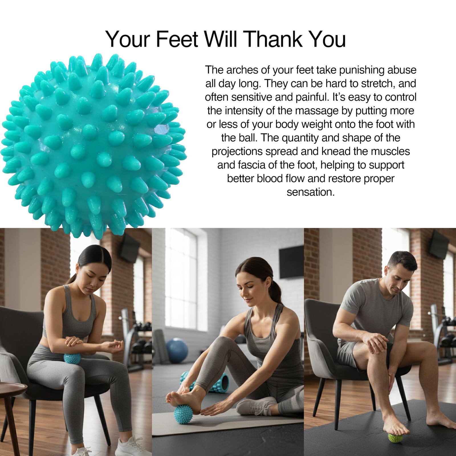 321 STRONG 5 in 1 Foam Roller Set Includes Hollow Core Massage Roller with End C