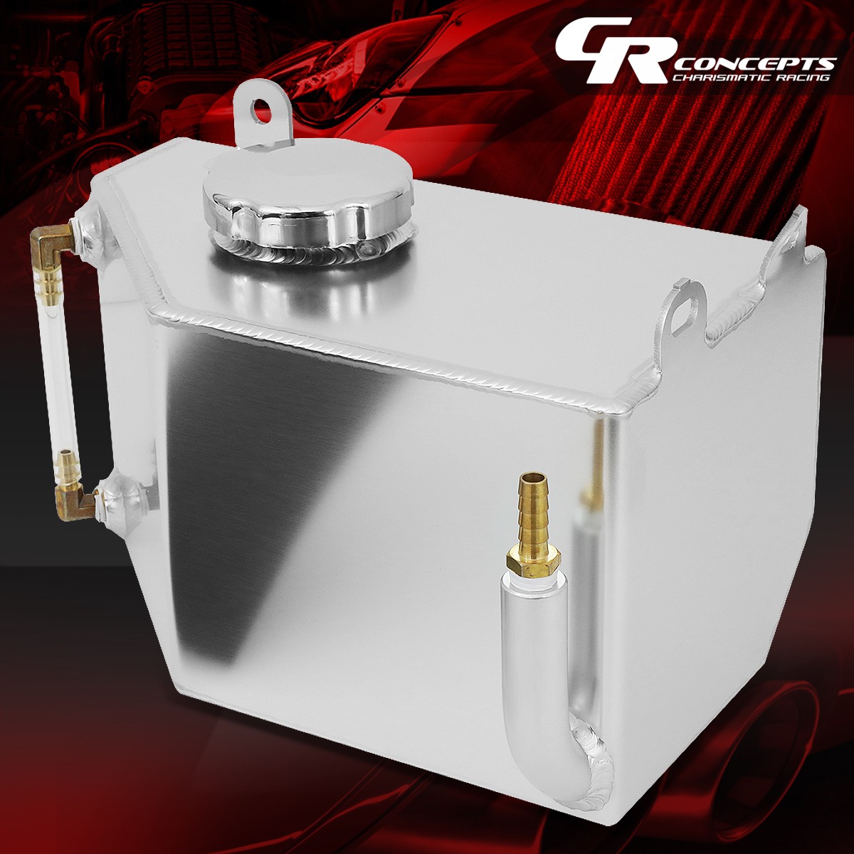 ALUMINUM COOLANT EXPANSION TANK/CAN OVERFLOW RECOVERY BOTTLE FOR 84-96 CORVETTE