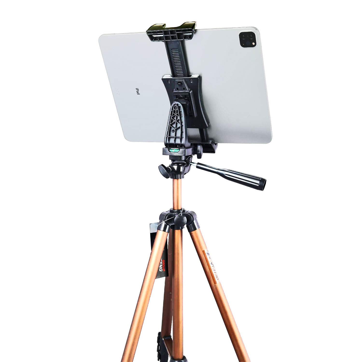 IPad Tripod Mount Adapter 360 Degree Rotatable Universal Tablet Clamp Black