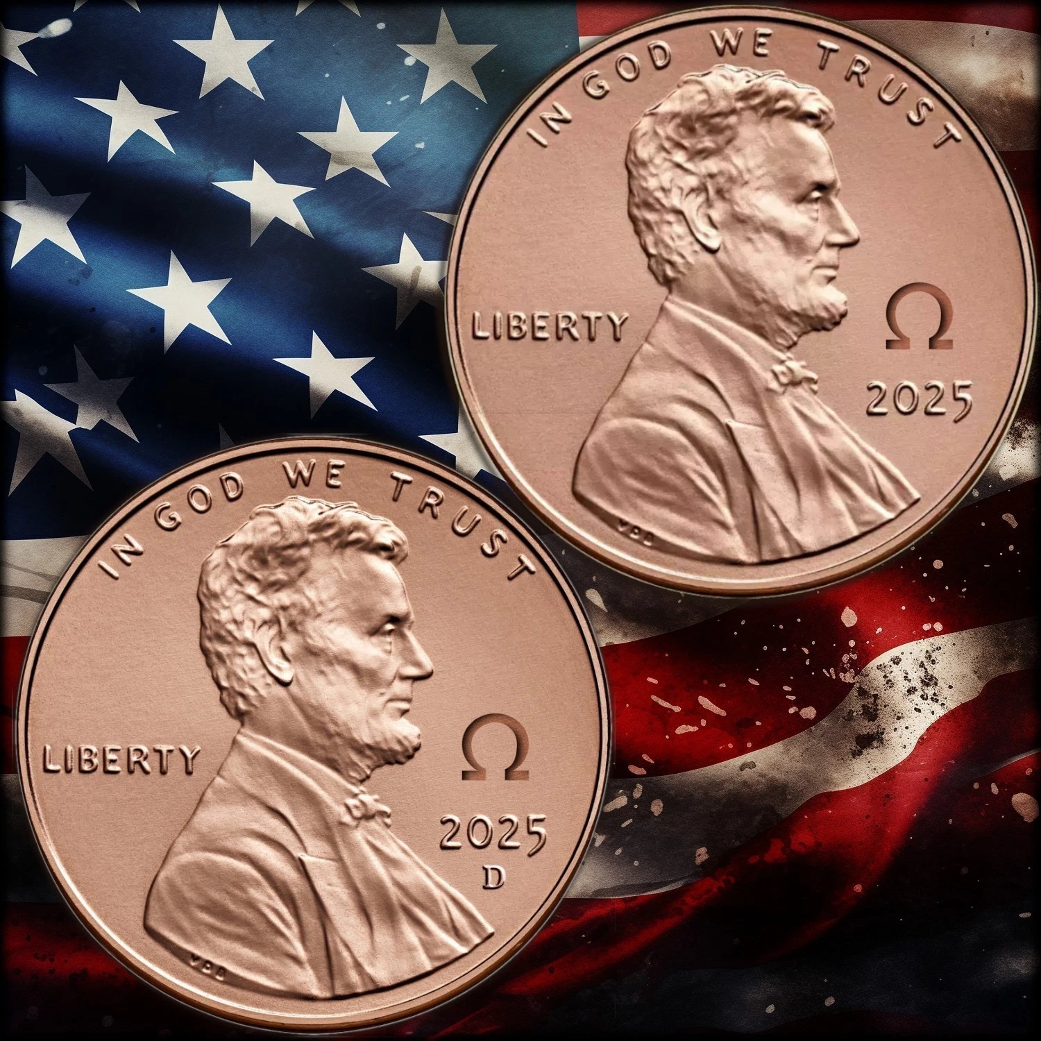 2025 Omega Penny Omega P D S Penny slot fillers COUNTER STAMPED BU 2025 P+D+S