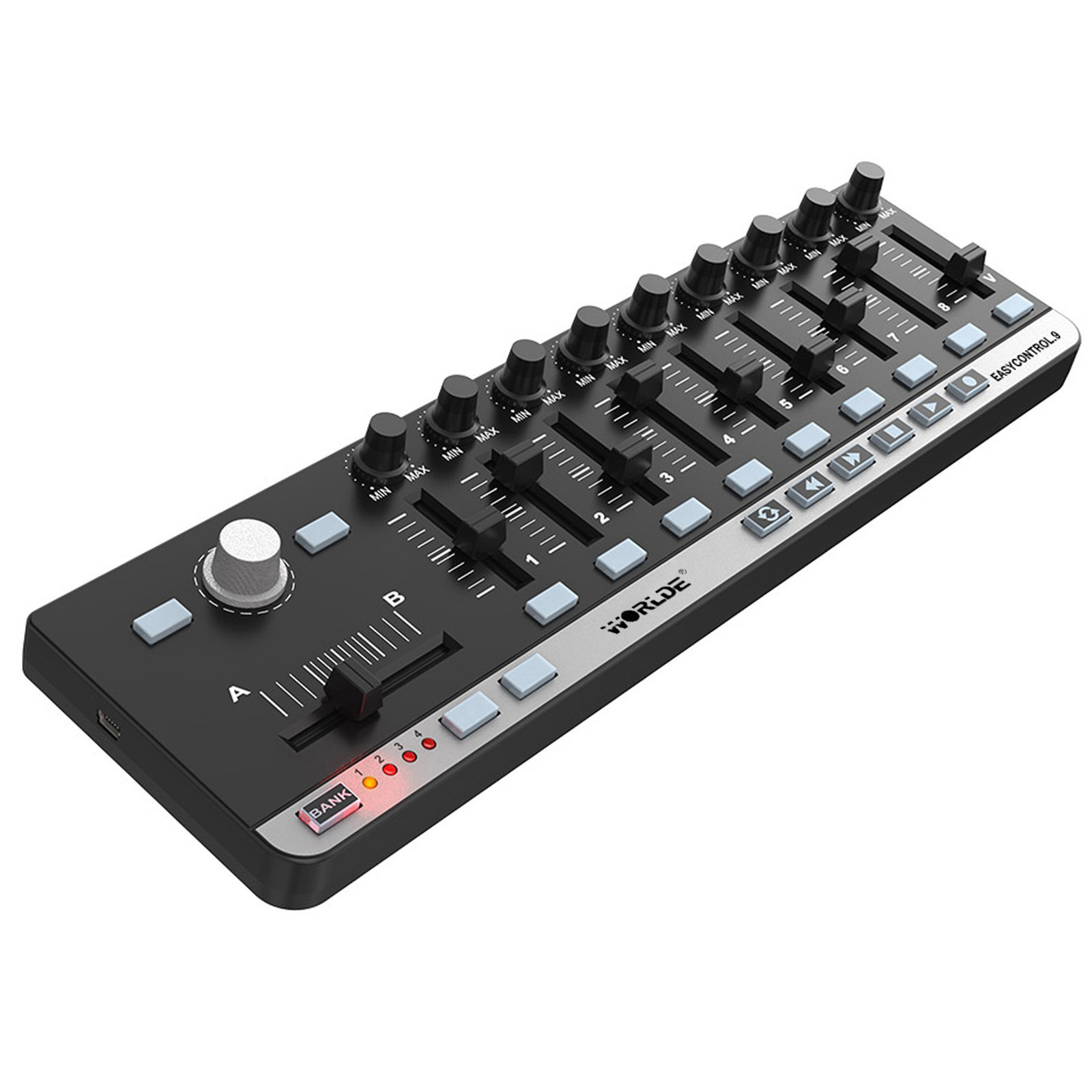MIDI Worlde Easy Control Mini 9 Portable USB 9 Slim-Line Control Controller Q7P9
