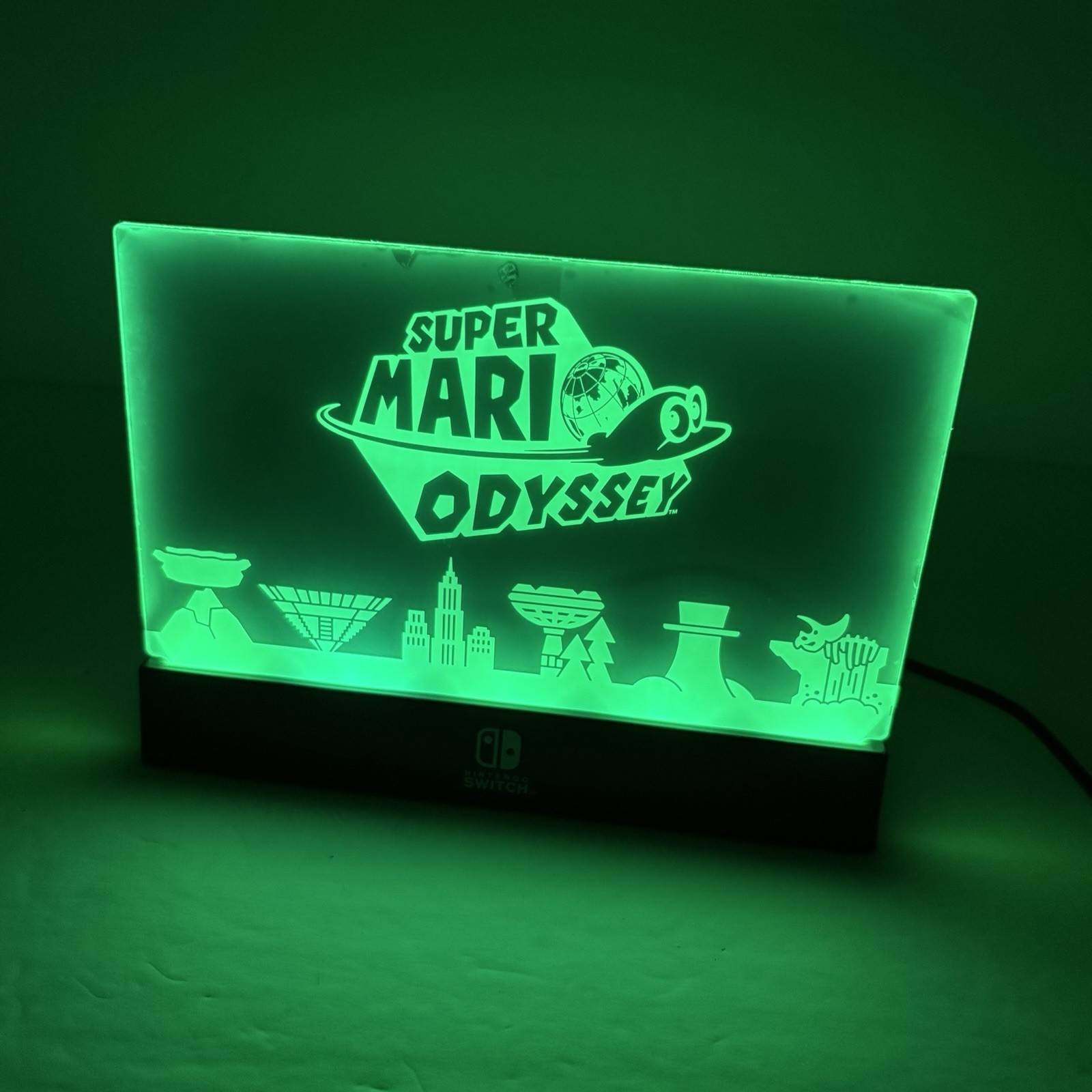 Nintendo Switch Dock Shield Mario Light Up Tested Works