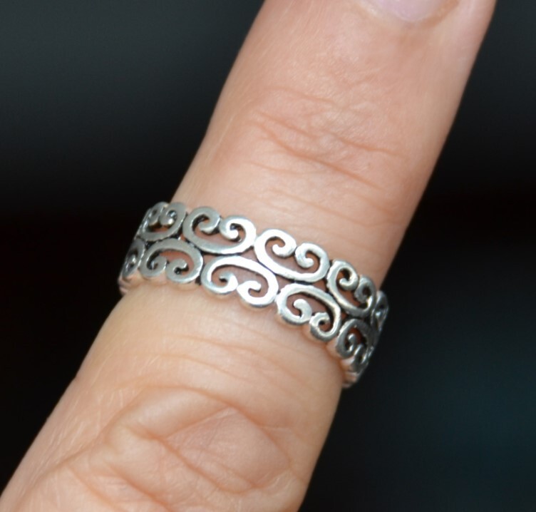 New Year Gift Adjustable Solid Metal Stylish Toe Ring For Women's 925 Silver