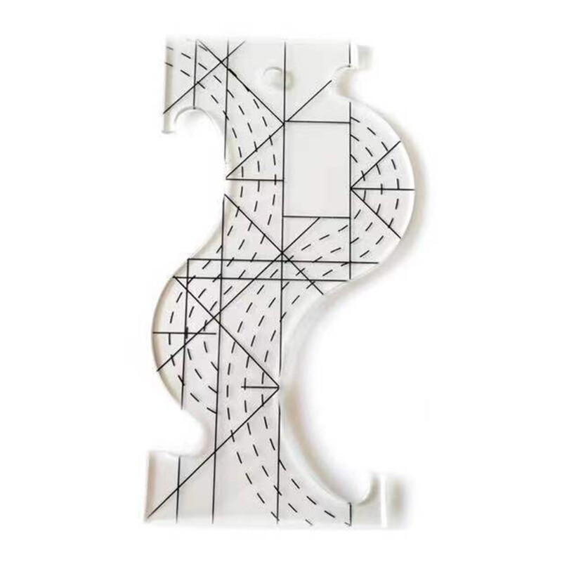 Acrylic Patchwork Multi-Purpose Quilting Template Ruler for Long Arm