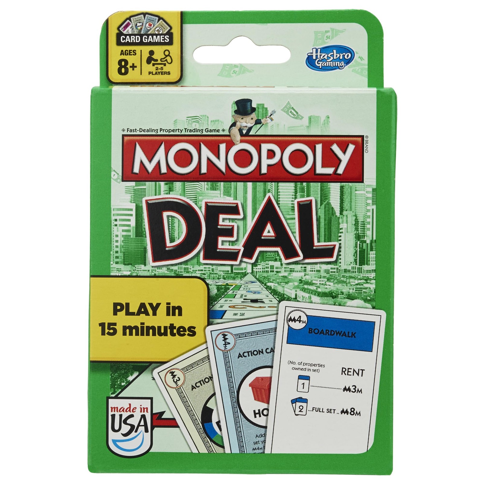 Monopoly Deal Card Game | Quick-Playing 5 1/2" H, White, Multi-colo