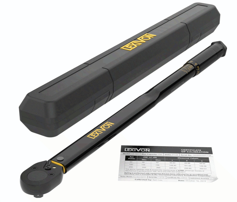 1/2-Inch Drive Click Torque Wrench 25-250 Ft-Lb/33.9-338.9 Nm (LX-184)