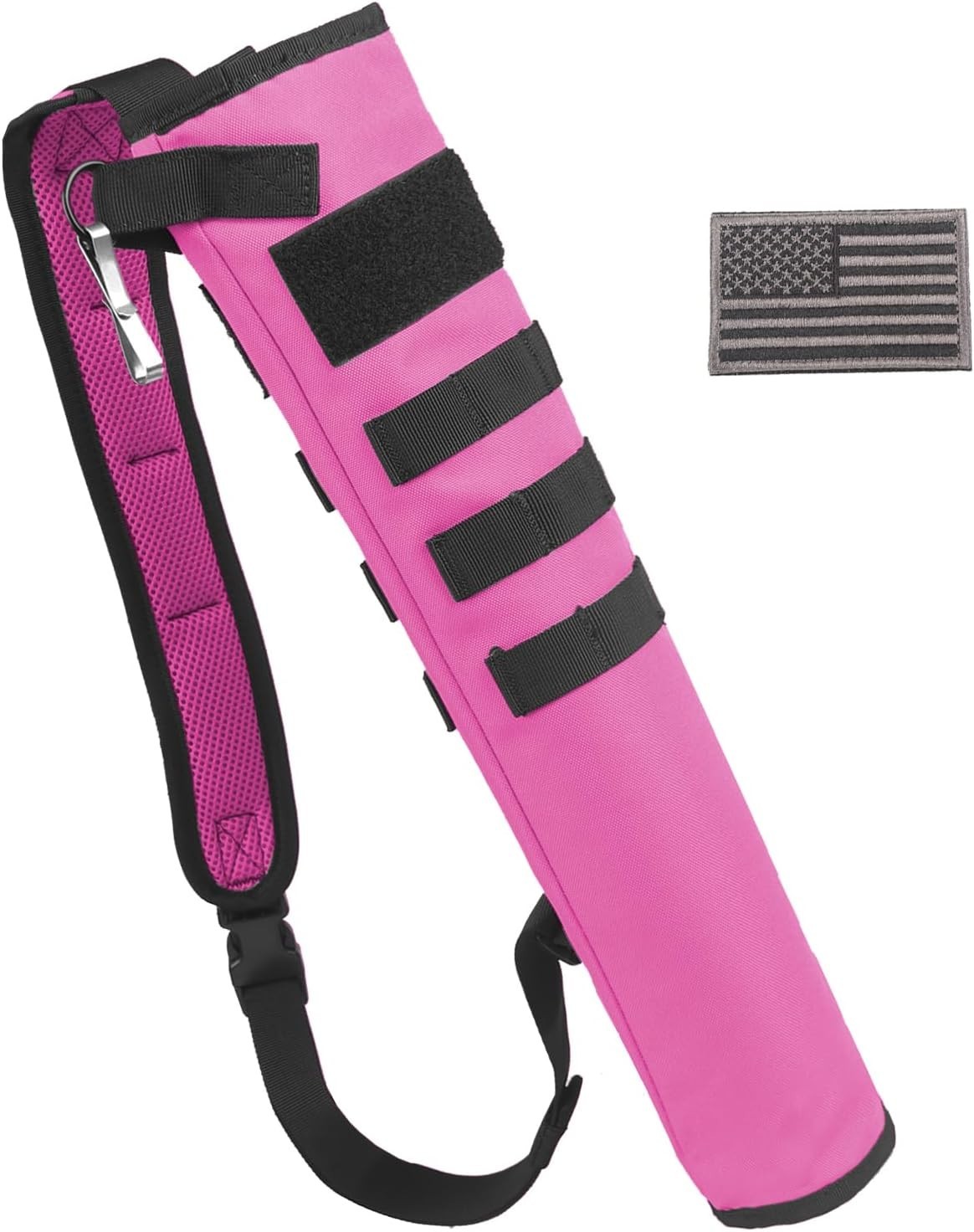 Customizable Pink Archery Quiver - Foldable, Lightweight for Target Shooting