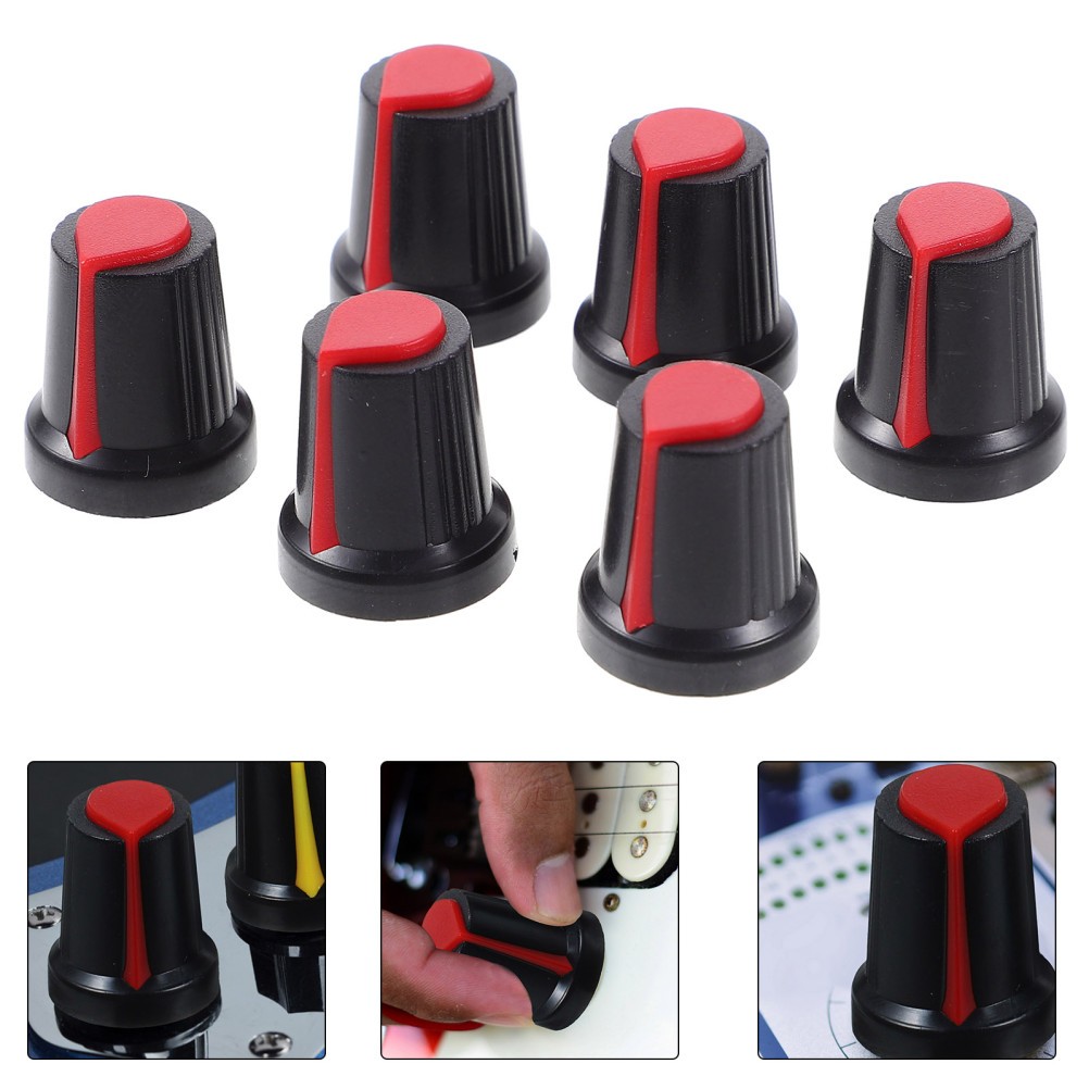 50 Pcs Volume Tone Control Knobs Caps Electric Guitar Replacement Potentiometer