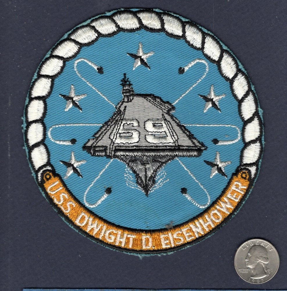 Original 1970's 1980's CVN-69 USS EISENHOWER Navy 5" Ship Squadron Cruise Patch