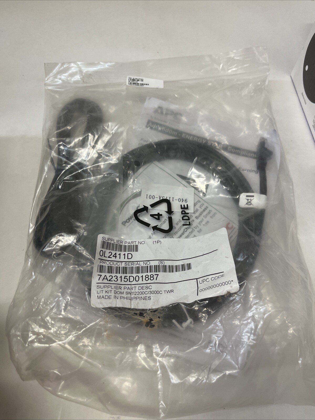 APC Lit Kit Dom Cable Networking & Connectivity 0L2411D