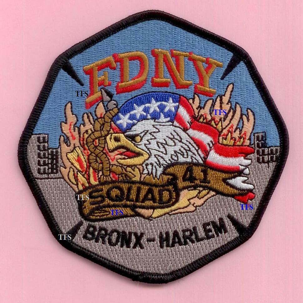New York City Fire Dept Squad 41 Patch New Style