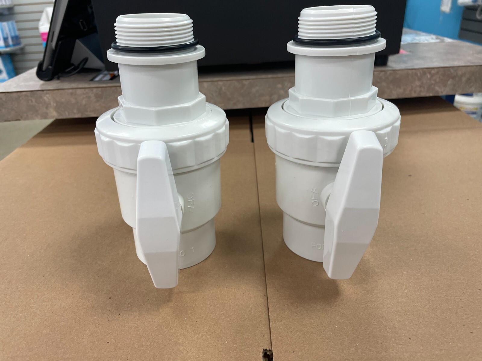 POOL & SPA PVC BALL VALVE 1.5" SET OF 2 MPT X FPT W / UNION FREE SHIPPING