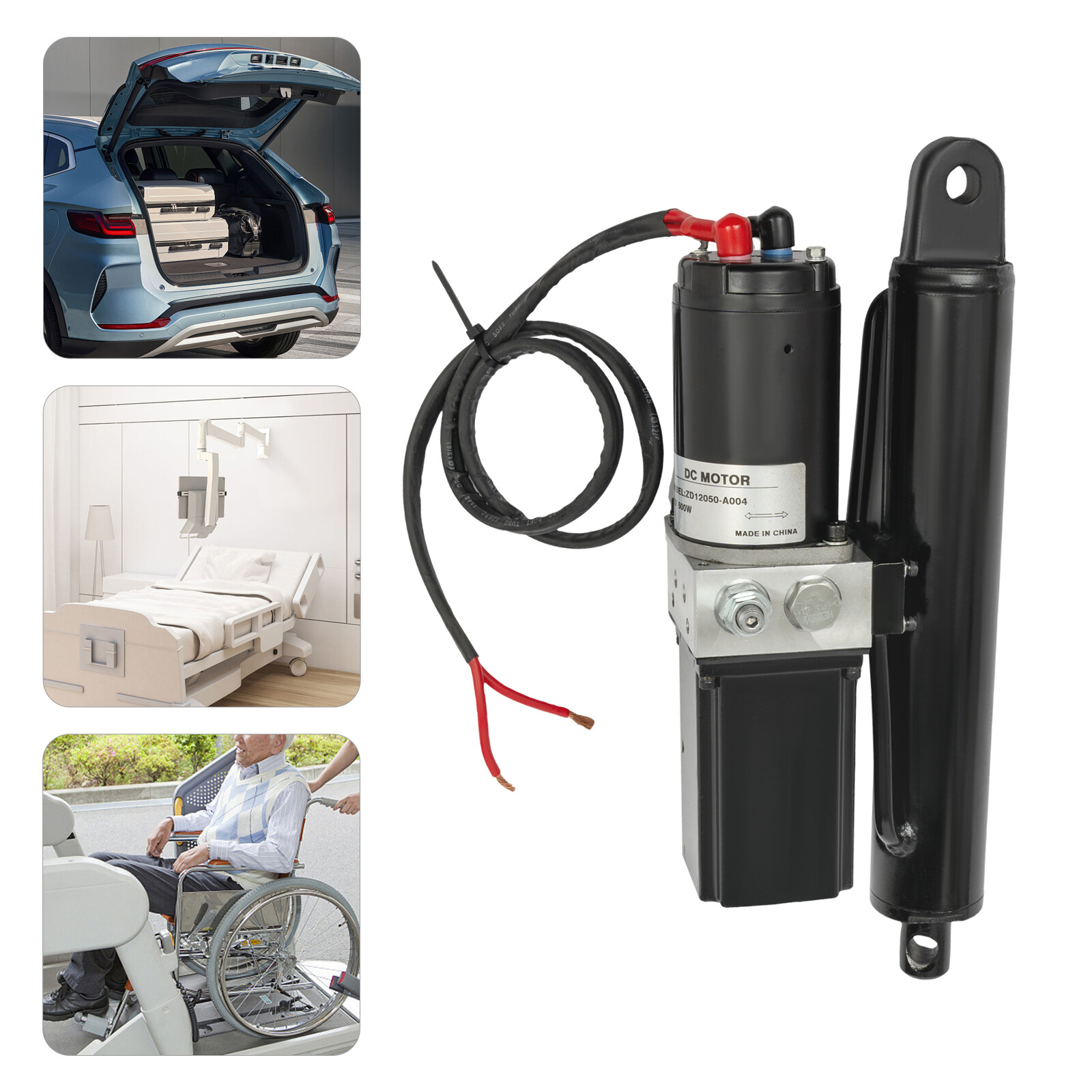 12V DC Hydraulic Motor Heavy Duty Electric Linear Actuator 7.87" Stroke 4409 lbs