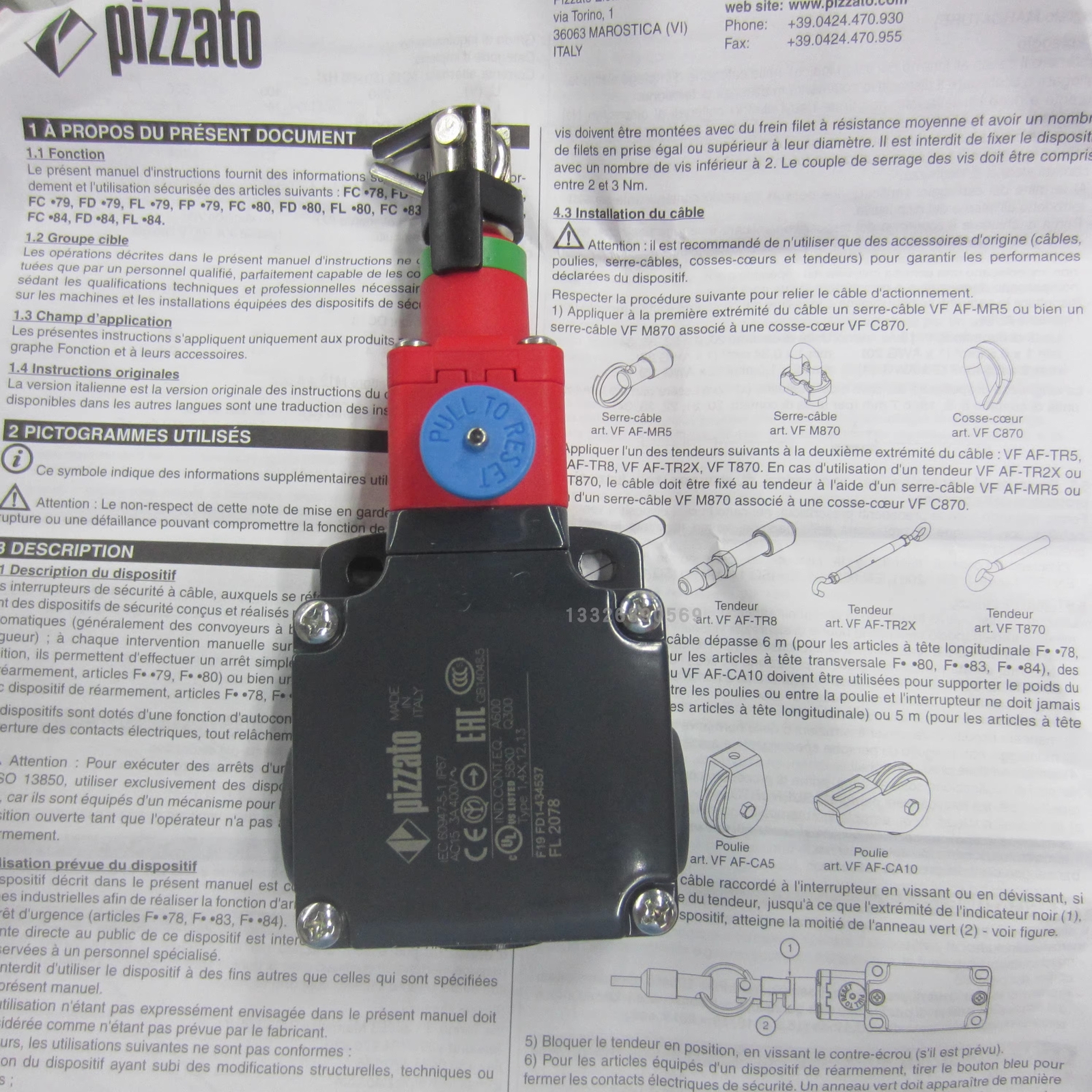 1pcs Pizzato Microswitch Safety Limit Switch FL2078