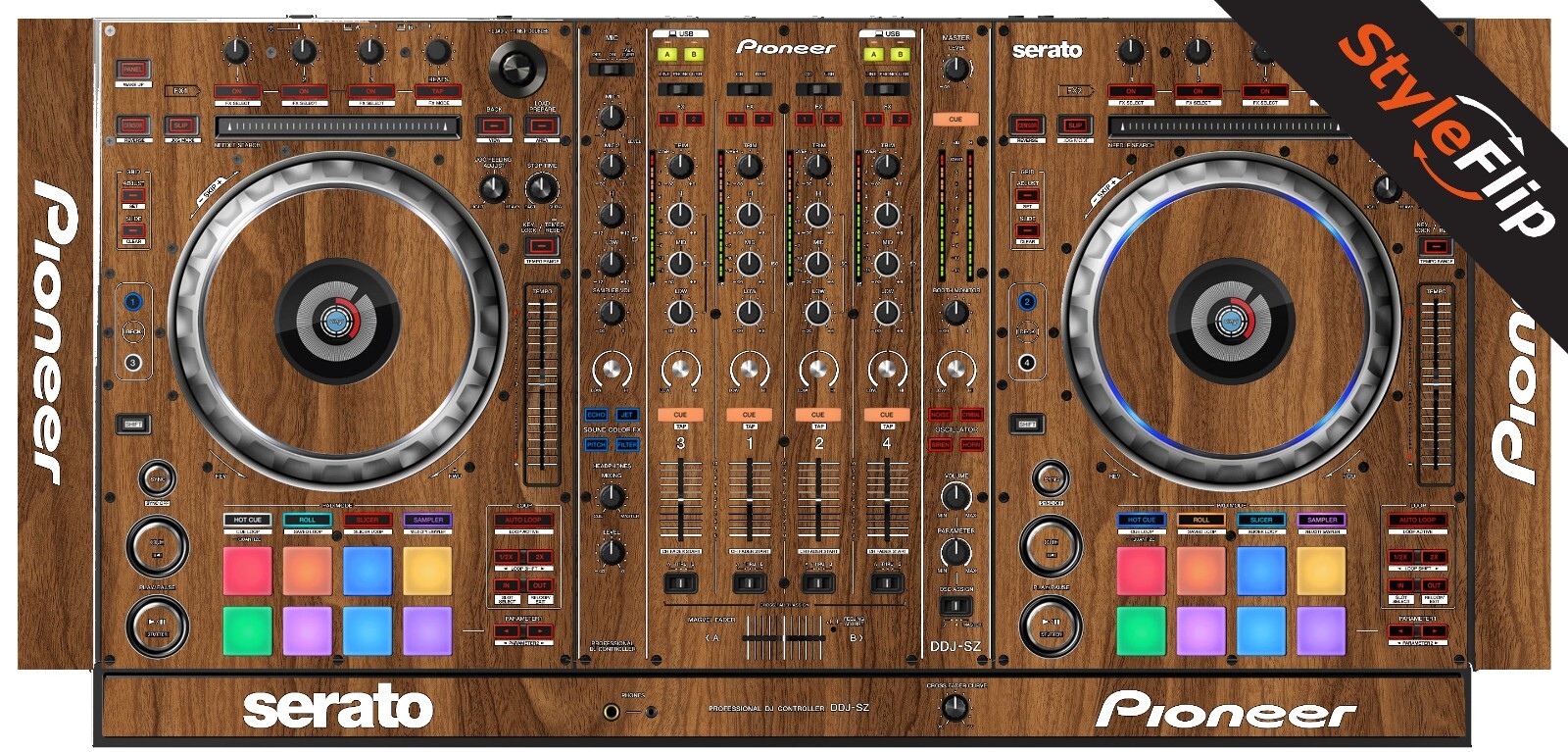 Pioneer DDJ-SZ Skin | Wood Design 2 | Protective Decal | StyleFlip Skins